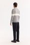 Men's Gray Polo Neck Zippered Striped Knitwear Regular Fit Sweater A52Y5090 - 6