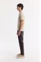 Men's Beige Polo Neck Cotton Knit Regular Fit T-Shirt A51Y5040 - 3