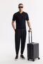 Men's Black Polo Neck Textured Rayon Knitwear Regular Fit T-Shirt A51Y5106 - 8