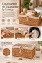 Sturdy Medium Organizer/Basket/Organizer with Wicker Inner Protection - 6