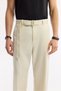 Men's Beige Classic Waist Cotton Baggy Fit Trousers A51Y3027 - 5