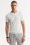 Men's Ecru Polo Neck Rayon Knitwear Regular Fit T-Shirt A51Y5015 - 6
