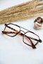 Henry 56 Ekartman Unisex Women's and Men's Leopard Print Transparent Optical Frames, Square Blue Light Blocking Glasses. - 5