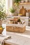 Small Size Sturdy Organizer/Basket with Wicker Inner Protection - 3