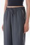 Palazzo Trousers with Pocket Stone Detail and Elastic Waist - 5