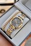 Original Women's Watch - 3 Atm Water Resistant - Gold, Silver, and Gray Steel Strap - Japanese Movement - 2-Year Warranty - Stylish Gift Boxed Wristwatch Hmby2089C4 - 3