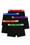 Men's Boxer Shorts, 5-Pack, Cotton-Lycra Stretch Fabric, Black, Elastic Waistband - 2