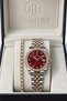 Original Calendar Women's Watch - 3 Atm Water Resistant - Gold, Silver, and Burgundy Steel Strap - Japanese Movement - 2-Year Warranty - Stylish Gift Boxed Wristwatch Hmby2093C1 - 3