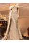 Rochie lunga, crem - 8