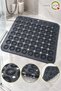 Main Shop Non-Slip Bath and Shower Mat with Suction Cups – Water-Draining, with Massage Effect, Durable, 54X54 Cm, M-150. - 4
