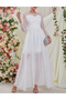 Rochie lunga, Alb - 3