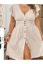 Rochie medie, alb/crem - 4