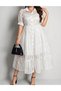 Rochie medie, Alb - 3