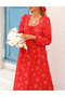 Rochie medie, Rosu - 5