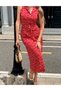 Rochie medie, Rosu - 6