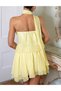 Rochie scurta, Galben - 3
