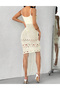 Rochie lunga, Crem - 2