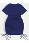 Rochie scurta, Albastru - 3