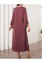 Rochie lunga, Roz/crem - 2