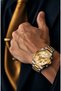 VANTOR CHRONEX Men's Luxury Quartz Watch, Gold Dial, Silver Gold Stainless Steel Strap, Multifunction Date Display, Premium Watch, Gift for Men, TR1009M-SG - 4