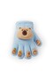 Knitted Gloves with a Child Kapibara Design. |   3-8 Years Old, Finger-Tip 3D Miniature Bear Design, Warm Winter Gloves.