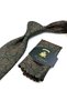 Classic Tie with Green Paisley Pattern Handkerchief Kk13126 - 4