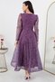 Square Neck Long Sleeve Glittery Tulle Evening Dress 1299 - 6