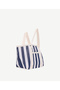 Striped Large Beach Bag - 2
