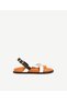 Cross Strap Leather Sandals
