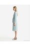 Plain Shirt Collar Long Sleeve Dress - 6