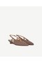 Short Wedge Heeled Pointed Toe Leather Shoes - 3