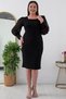 Square Neckline Sleeves Chiffon Plus Size Dress 13437 - 3