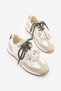 Women's Suede Detailed Multi-Part Lace-Up Casual Sneaker Sports Shoes Asune White - 2