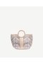 Ethnic Patterned Jute Bag with Wooden Handle - 2