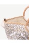 Ethnic Patterned Jute Bag with Wooden Handle - 4