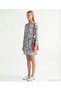 Straight Jacket Collar Long Sleeve Dress - 3
