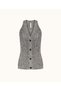 Cropped Pad V-Neck Sleeveless Sweater - 8