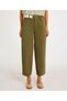 Regular Waist Wide Leg Denim Trousers with Belt Detail - 3