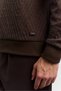 Men's Brown Crew Neck Easy-Iron Jacquard Regular Fit Sweatshirt A62Y1255 - 6