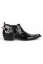 Black Patent Leather Men's Cowboy Boots (Moroccan Style)