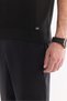 Men's Black Polo Collar Zippered Easy Ü Tulle Enen Wrinkle-Free Regular Fit Knitwear T-Shirt A61Y5015 - 6