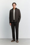 Men's Brown Plaid Patterned Velvet Collar Detailed Comfort Fit Pocketed Shirt Jacket A62Y2550 - 7