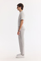 Light Gray High Waist Ribbed Buckle Detailed Trousers - 2