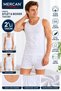 Men's 100% Cotton Undershirt and Boxer Shorts Set, 2-Piece Everyday Underwear Set.