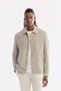 Men's Light Gray Classic Collar Water Repellent Windproof Lightweight Seasonal Comfort Fit Coat A61Y6053