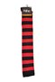 Women's Black Red Striped Cotton Over-The-Knee Socks - Patterned Socks - 8
