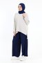 Hijab Pants Navy Blue Comfortable Fit Elastic Waist Aerobin - 4