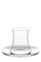 Eva Glass Tea Set for 6 People 170 ml (6 Tea Cups, 6 Tea Saucers)