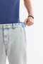 Men's Blue Classic Waist 100% Cotton Vintage Washed Oslo Carrot Fit Jean Trousers A51Y3550 - 6