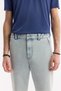 Men's Blue Classic Waist 100% Cotton Vintage Washed Oslo Carrot Fit Jean Trousers A51Y3550 - 7